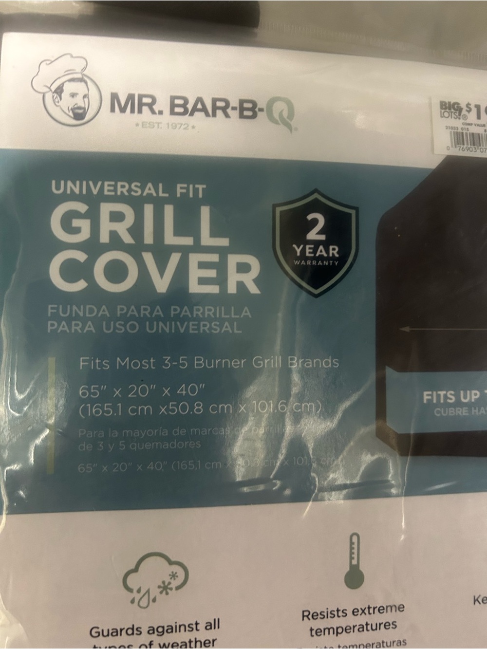 NWT universal outdoor grill cover. - Picture 3 of 5